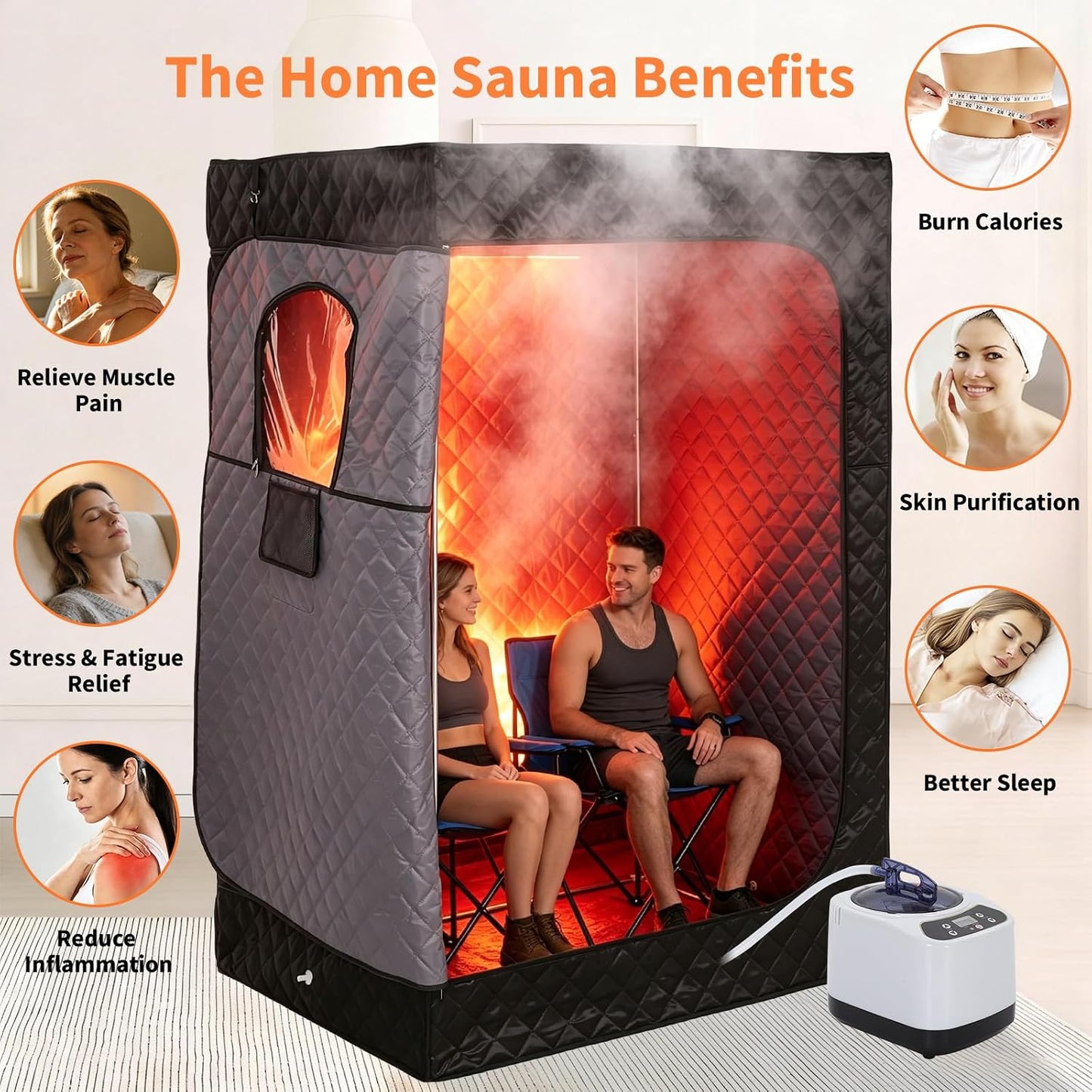 HeatMode™️ Luxury Portable Sauna